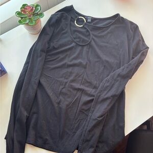 Guess Black Night Out Long Sleeve Shirt Large